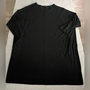 [3XL]Q Neel Black T-Shirt Balman Sleeve Tunic Dress